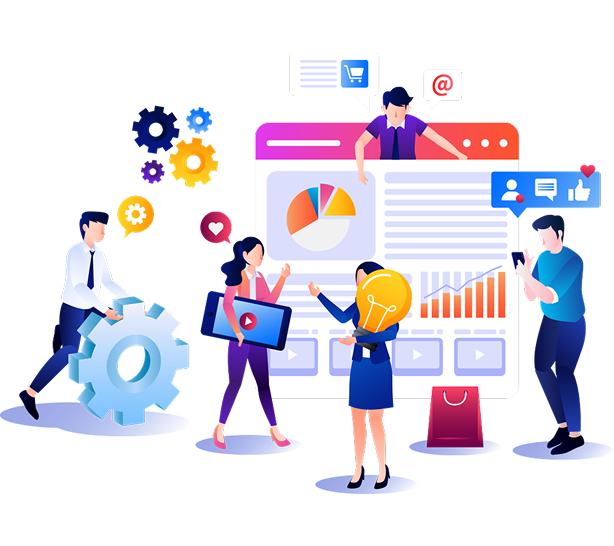 Business team collaboration illustration