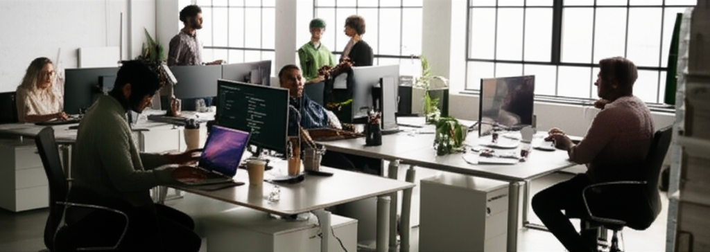 Professional team working